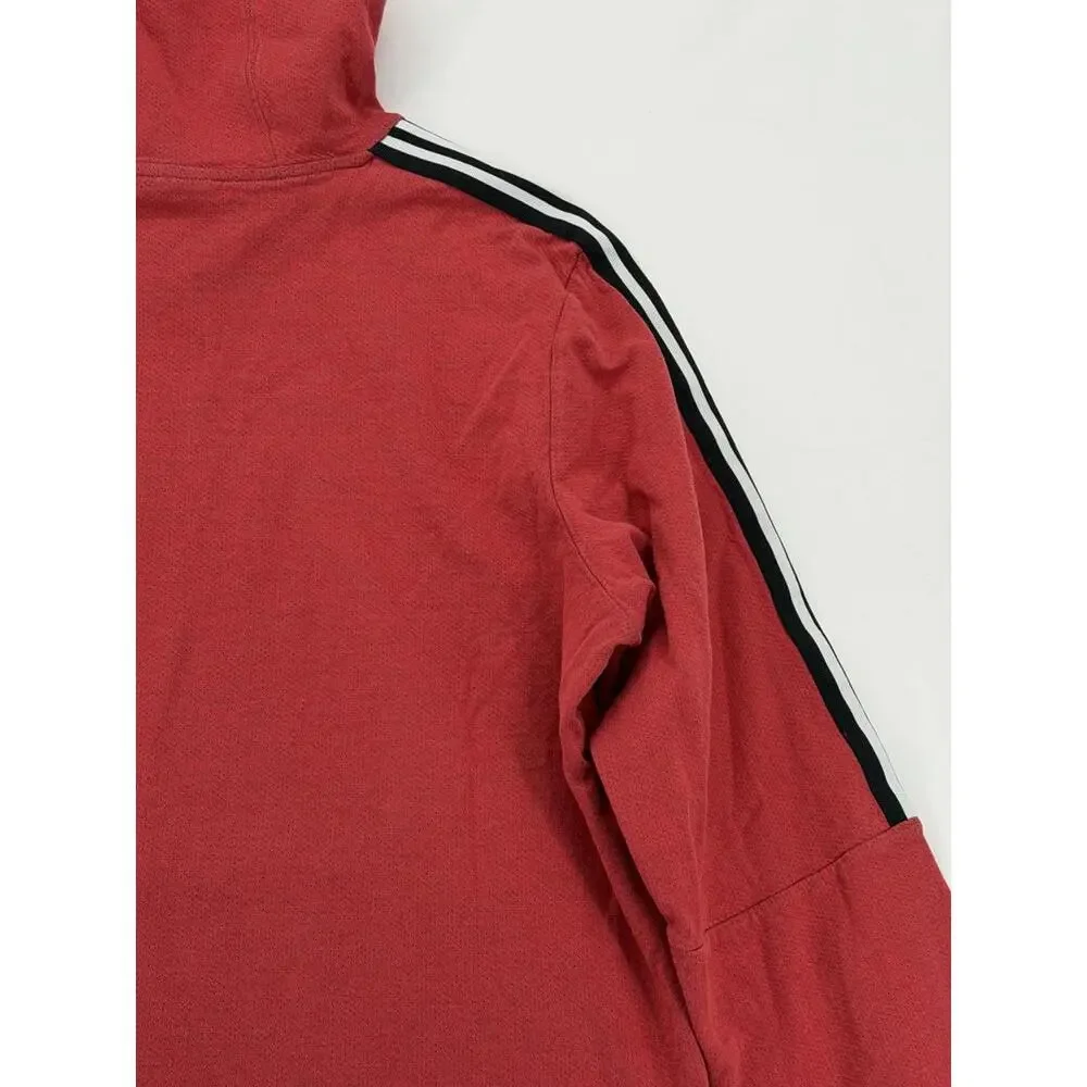 Adidas Red Washed Hoodie Pullover XL Athletic‎ Casual Cotton Blend